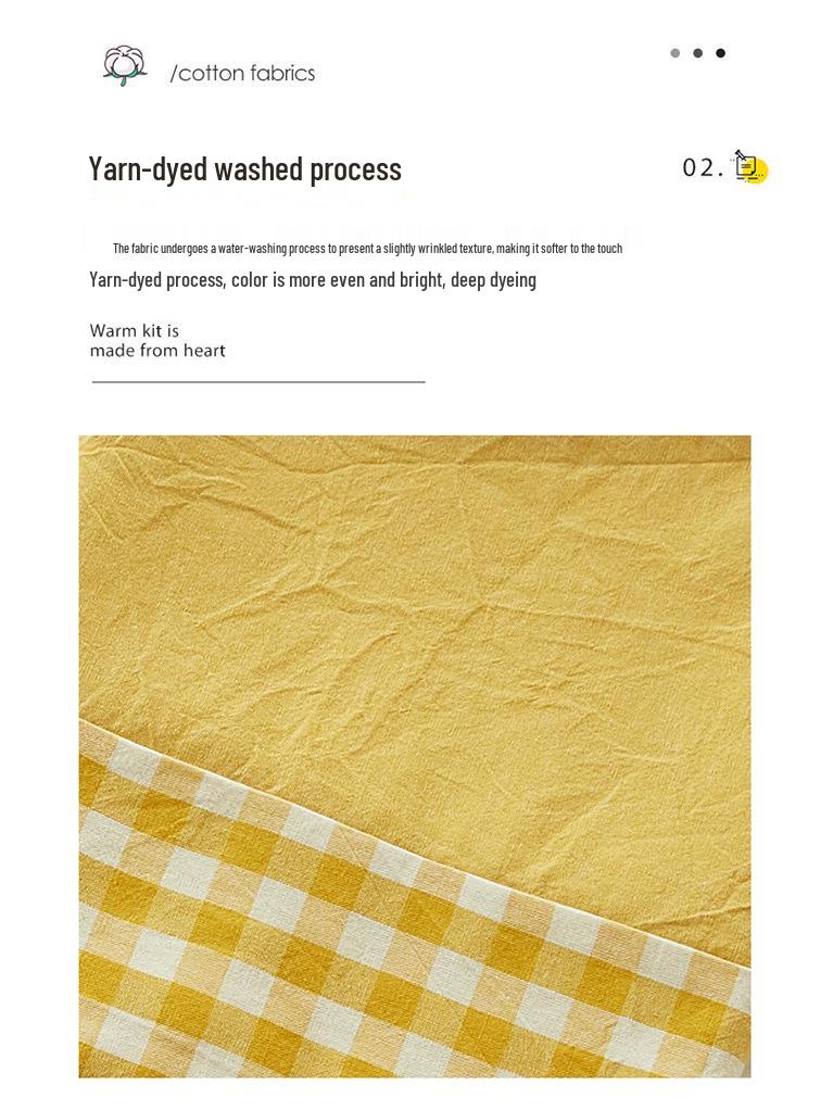 Sada 2 povlaků na polštáře z čisté bavlny barvené přízí, 48x74 cm, pro jednu osobu, povlaky na polštáře z prané bavlny.