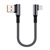 Phone Accessories Short Double Elbow USB Type C 5A Fast Charging Pure Copper Braided Power Bank Adapter Cable for