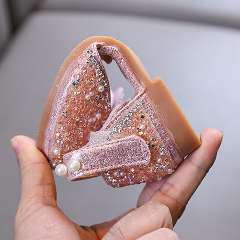 Spring and Autumn New Girls Sandals Girls Princess Rhinestone Shoes Leather Shoes Dance Performance Shoes