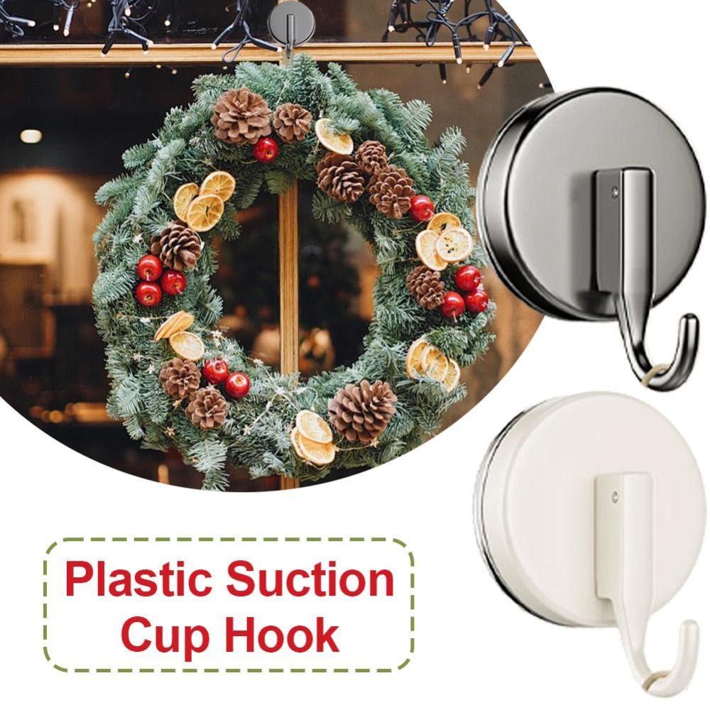 Vacuum Suction Suction Cup Hooks Waterproof Self-adhesive Wall-mounted Hooks Space Saving Reusable No Drilling Hooks Bathroom