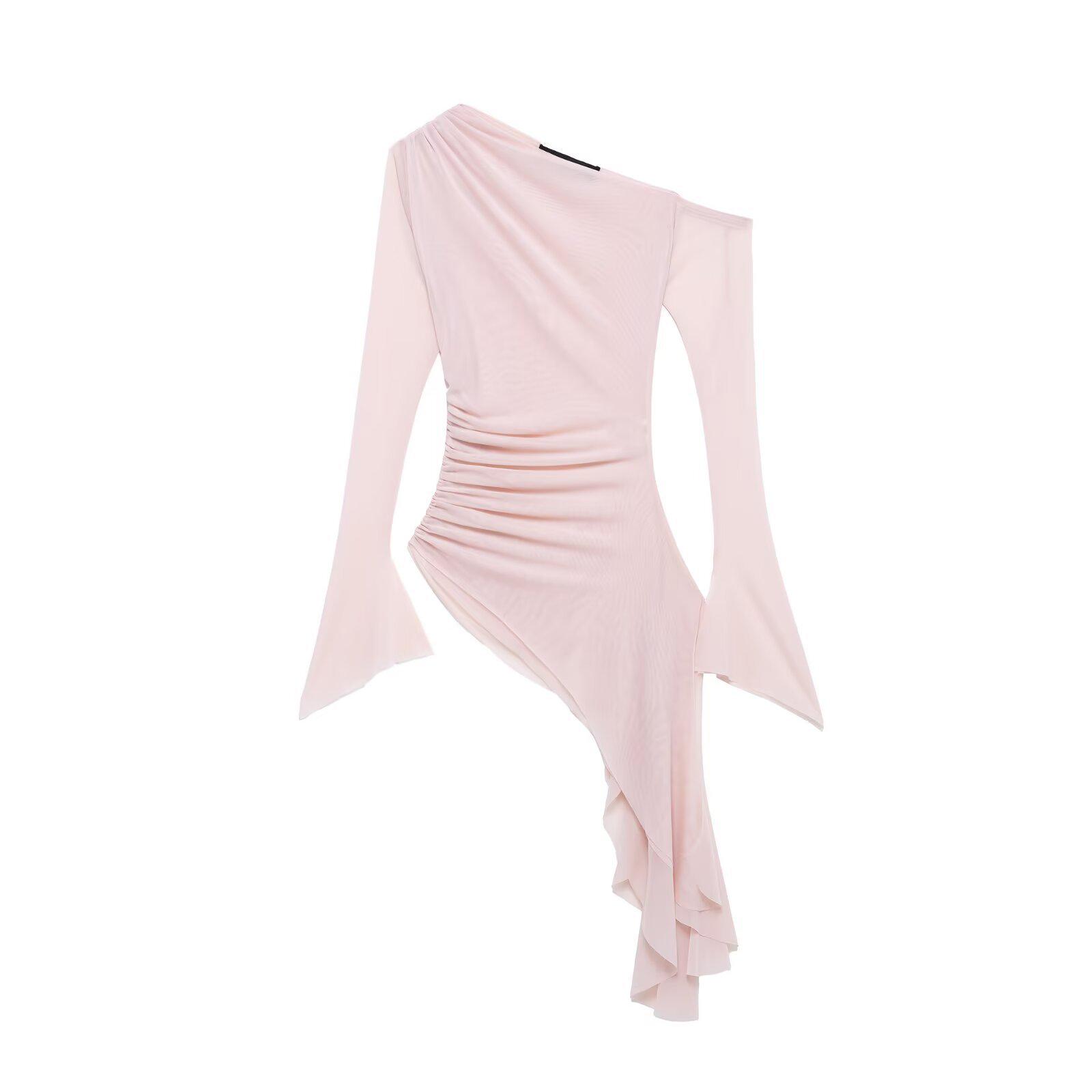 

Женская асимметричная блузка TAOP&ZA на одно плечо с рукавами-колокольчиками и сборками - Коллекция весна/лето Large