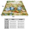 Custom Peter Rabbit Garden Fleece Blanket Personalized Name Text Bunny Vegetable Print Throw Soft Warm All Season Bedding Gift
