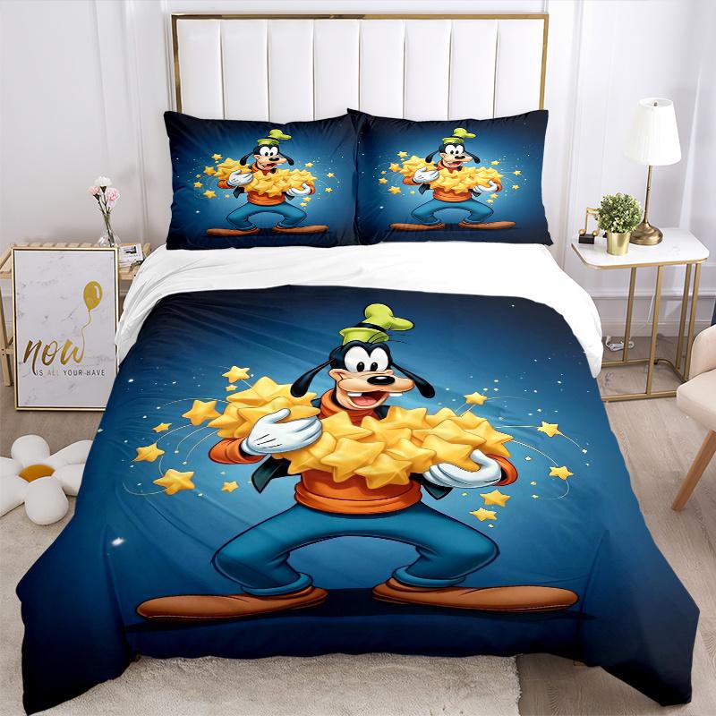3pcs Goofy Stars Printed Bedding Set, Soft and Comfortable Quilt Cover for Bedroom S056