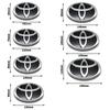 3D Car Logo Modified Car Logo Badges Front And Rear Logo Silver For Toyota Hybrid Series Prado Highlander Camry Corolla Styling uj9