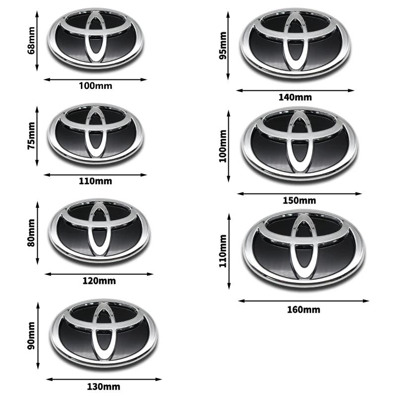 3D Car Logo Modified Car Logo Badges Front And Rear Logo Silver For Toyota Hybrid Series Prado Highlander Camry Corolla Styling uj9