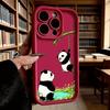 Cute Pandas Playing On Bamboo Soft TPU Phone Case for iPhone 17 16 15 14 13 12 11 Pro Max Plus Shockproof Anti-Slip Cover