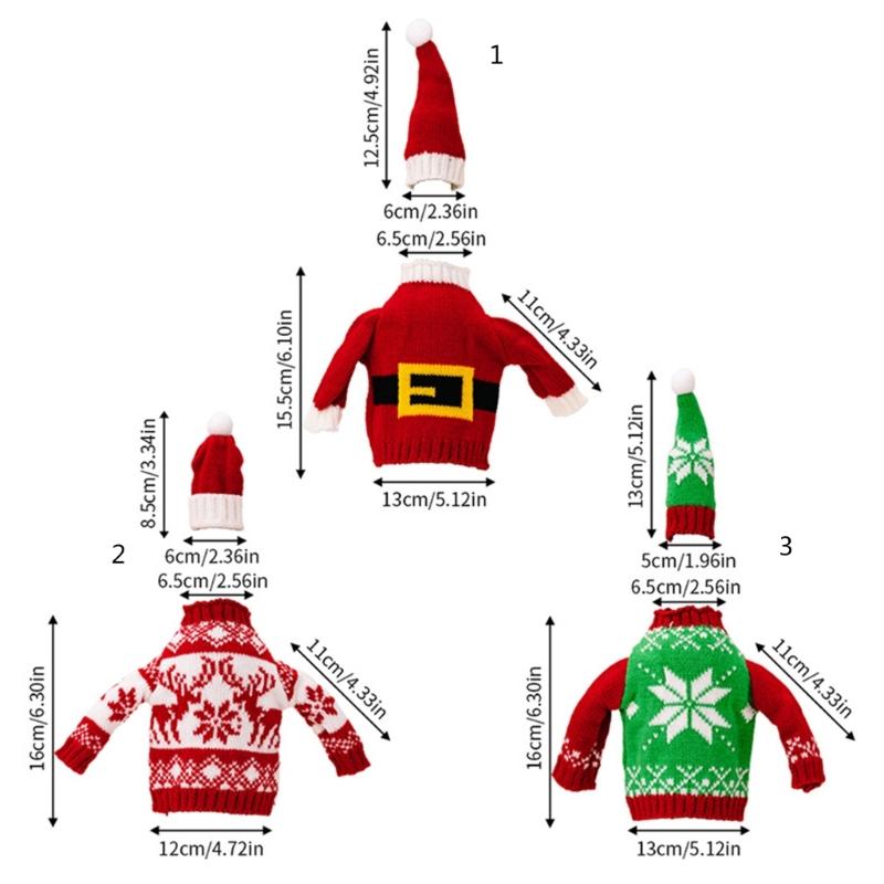 Holiday Wine Bottle Cover Festive Celebrations Woven Bags Party Dinner Decor 6XDE