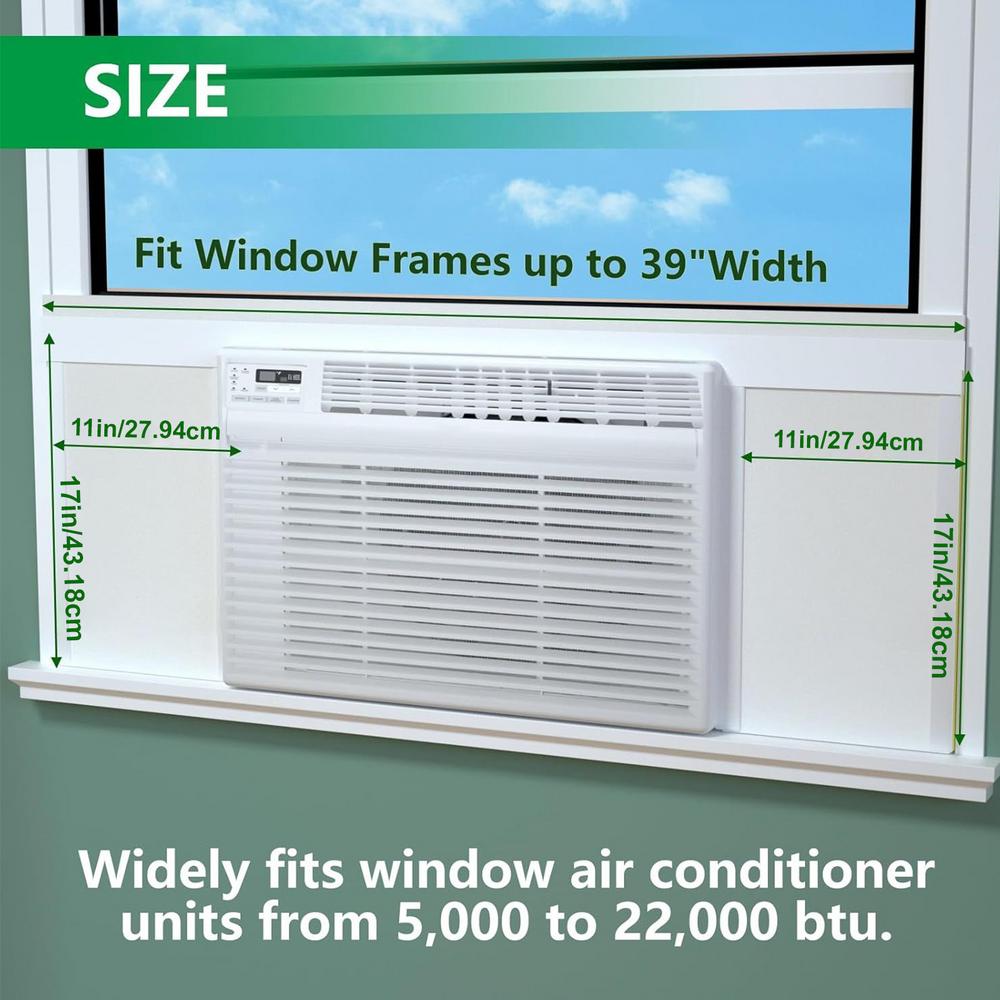 Insulation Side Panels 2 Pieces Window Air Conditioner Insulation Foam Panels Heat And Draft Insulating Tool With Top Sealing