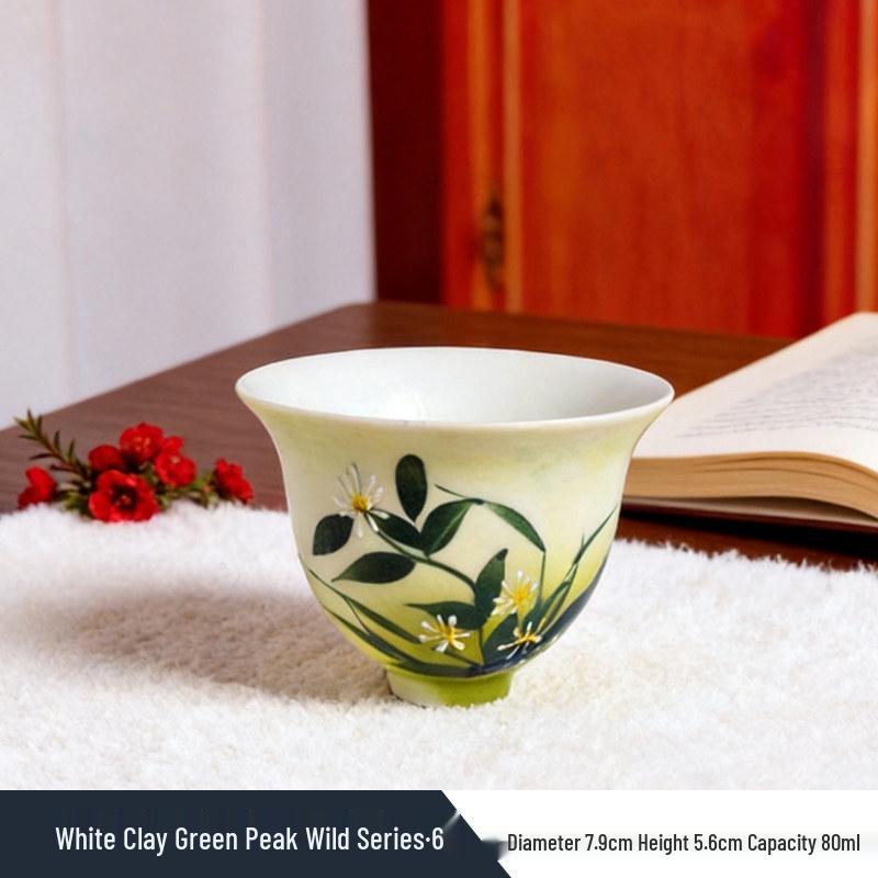 Luxury Hand-Painted Ceramic Gaiwan & Tea Tasting Cup Set for Women