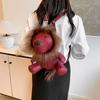 Cartoon lion plush toy backpack 2024 new fashion and funny gift