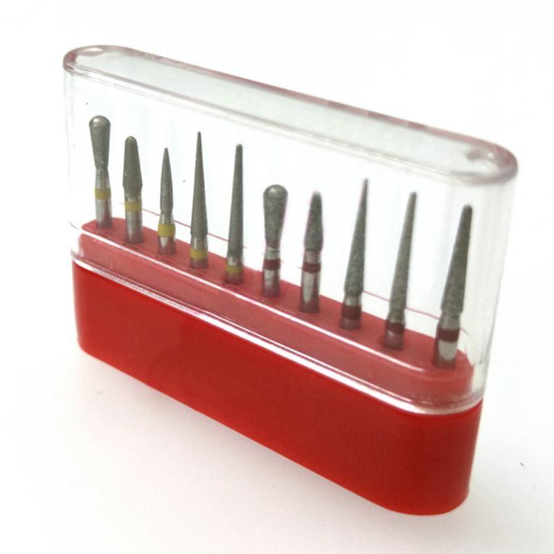10PCS Dental Diamond FG vysokorychlostní frézovací vrtáky pro leštění a vyhlazování