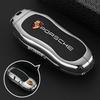Zinc alloy Leather Car Smart Key Case Cover Bag Protector For Porsche 911 718 Panamera Macan Cayenne Boxster Cayman Keychain HJ5
