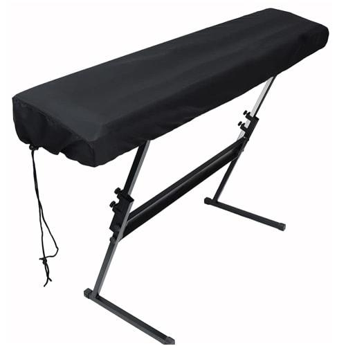 VIEAURA Electronic Piano Cover, 61-Key Keyboard Cover, Keyboard Protection, Dustproof, Lightweight, Breathable, Adjustable, Black