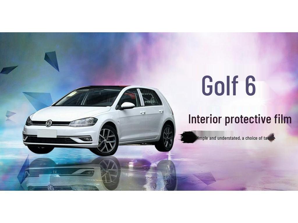 Golf 6 Mittelkonsole Anti-Kick Kohlefaser Aufkleber - Kratzschutz