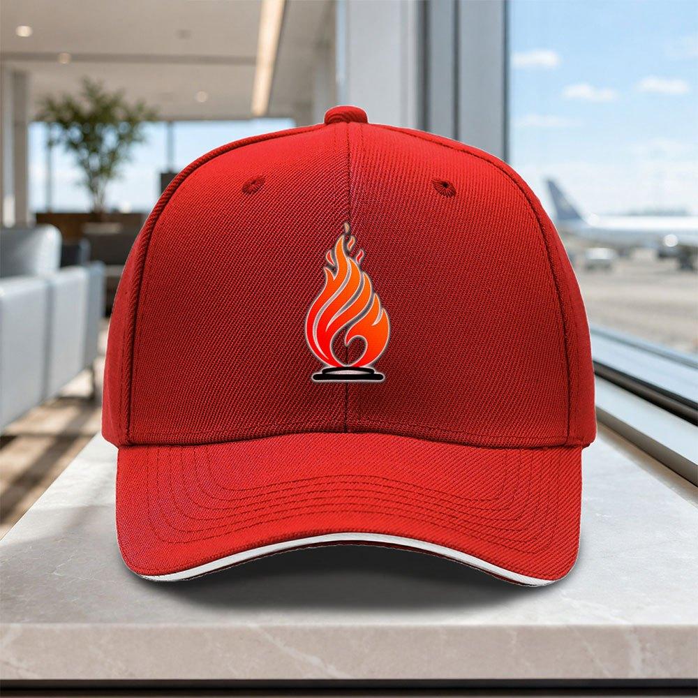 Flame Logo Adjustable Baseball Cap Unisex Lightweight Printed Hat for Outdoor Weddings Parties