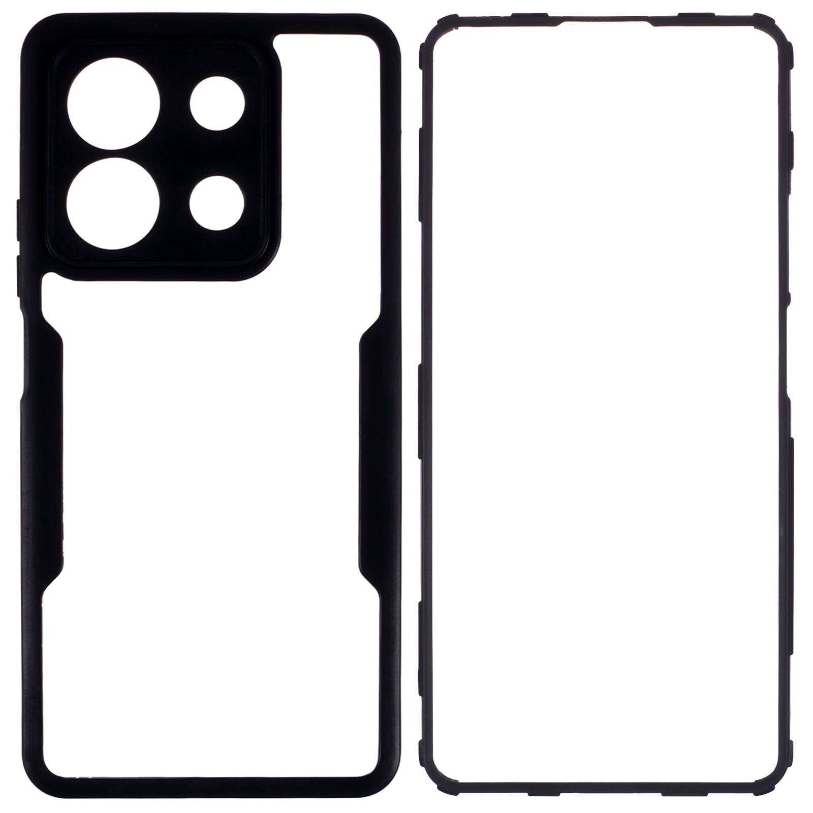 

For Xiaomi Redmi Note 13 4G Case Anti-Drop Protective Acrylic+TPU Phone Shell,Black A
