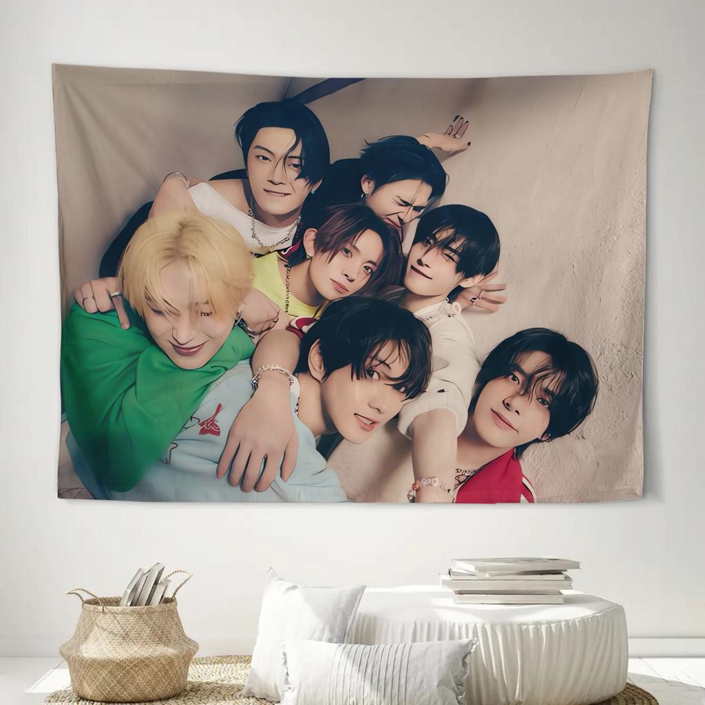 Korean Entertainment Boy Band Healing Group Portrait Tapestry Idol Background Wall Cloth Room Decoration