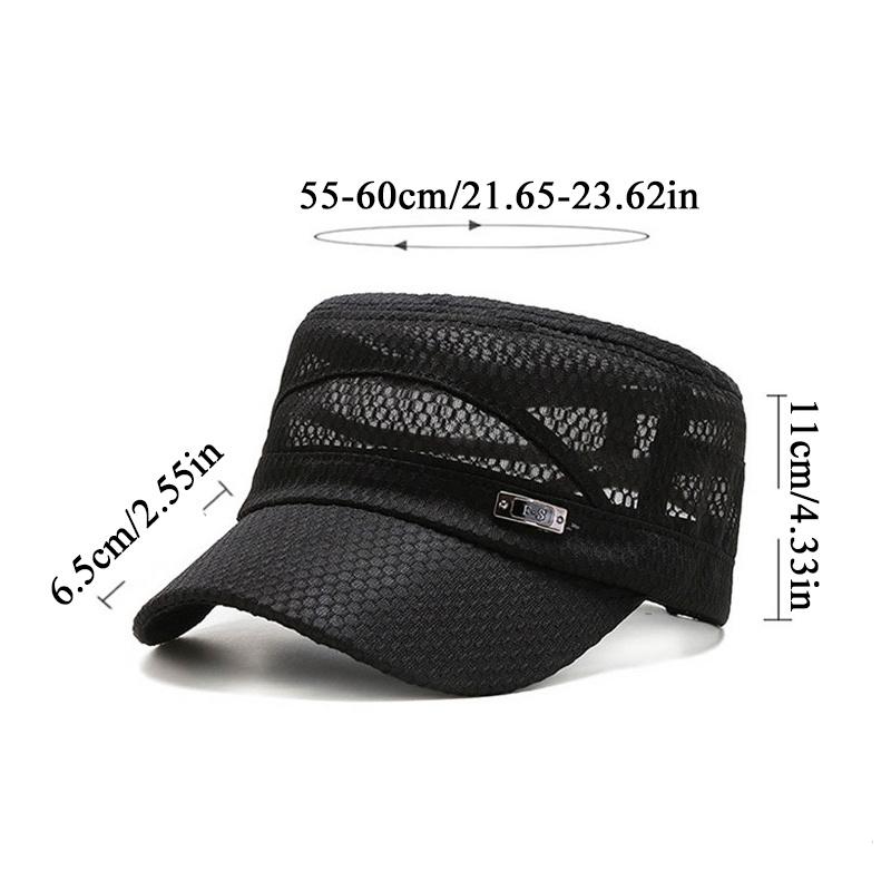 Einfarbiger Mesh-Sonnenhut Verstellbare Atmungsaktive Taktik-Armeekappe Für Damen Herren Frühling Sommer Outdoor-Sportarten Angeln Trucker-Hüte