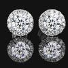 D cor 1.2CT Moissanite Stud Brincos para Mulheres Banhado a Platina Prata Esterlina Diamante Brincos de Orelha Jóias Finas de Casamento