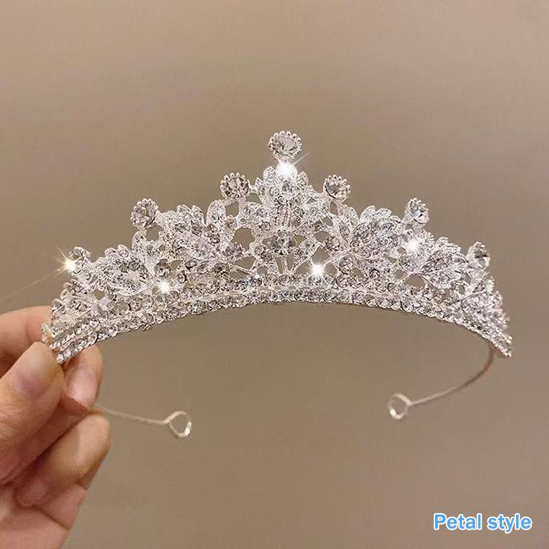 #Свадебная Тиара Кристальная Свадебная Тиара Корона Серебристый Цвет Диадема Фата Тиары Свадебные Аксессуары Для Волос Головные Уборы Украшения Для Головы