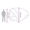 Tunnel Tent with Roof and Storage Blue 410 x 285 x 198 cm Taffeta