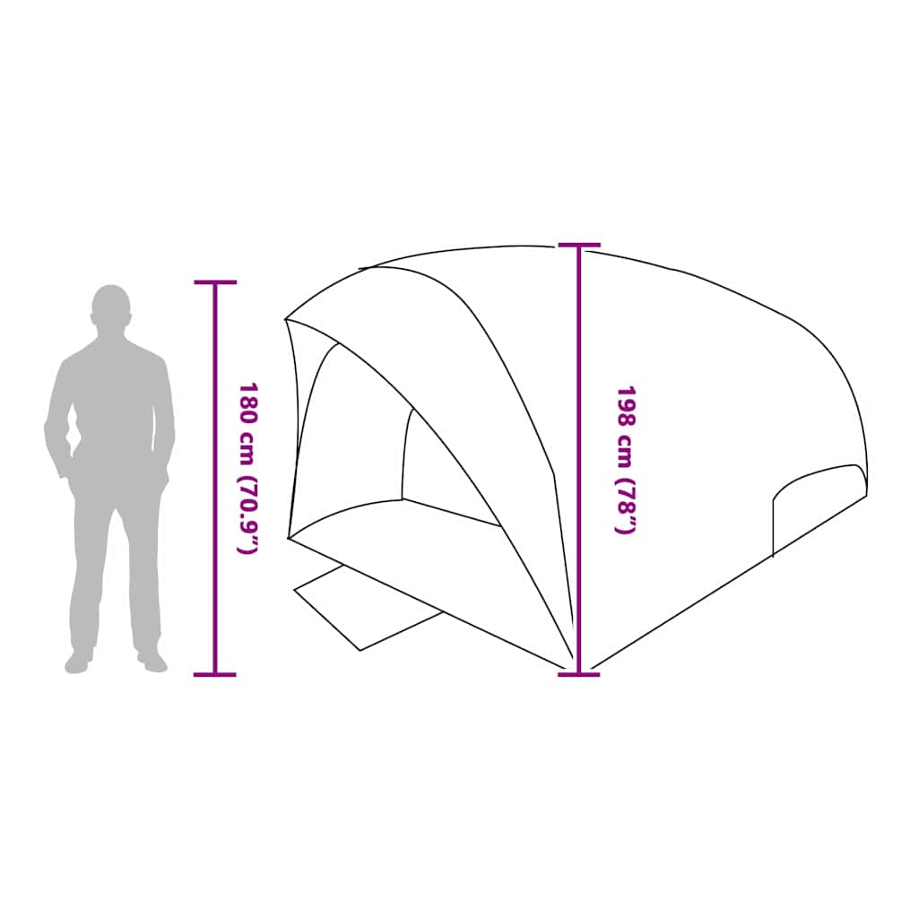 Tunnel Tent with Roof and Storage Blue 410 x 285 x 198 cm Taffeta
