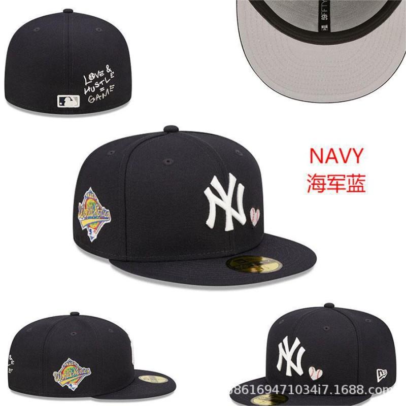Unadjustable Flat Brim Baseball Cap Cotton Linen Embroidered Hip Hop Hat Men Women Streetwear