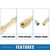 Adattatore gonfiaggio aria per valvola pneumatico ABSOPRO, Lunghezza 50mm, Durevole, Tono Rame Argento