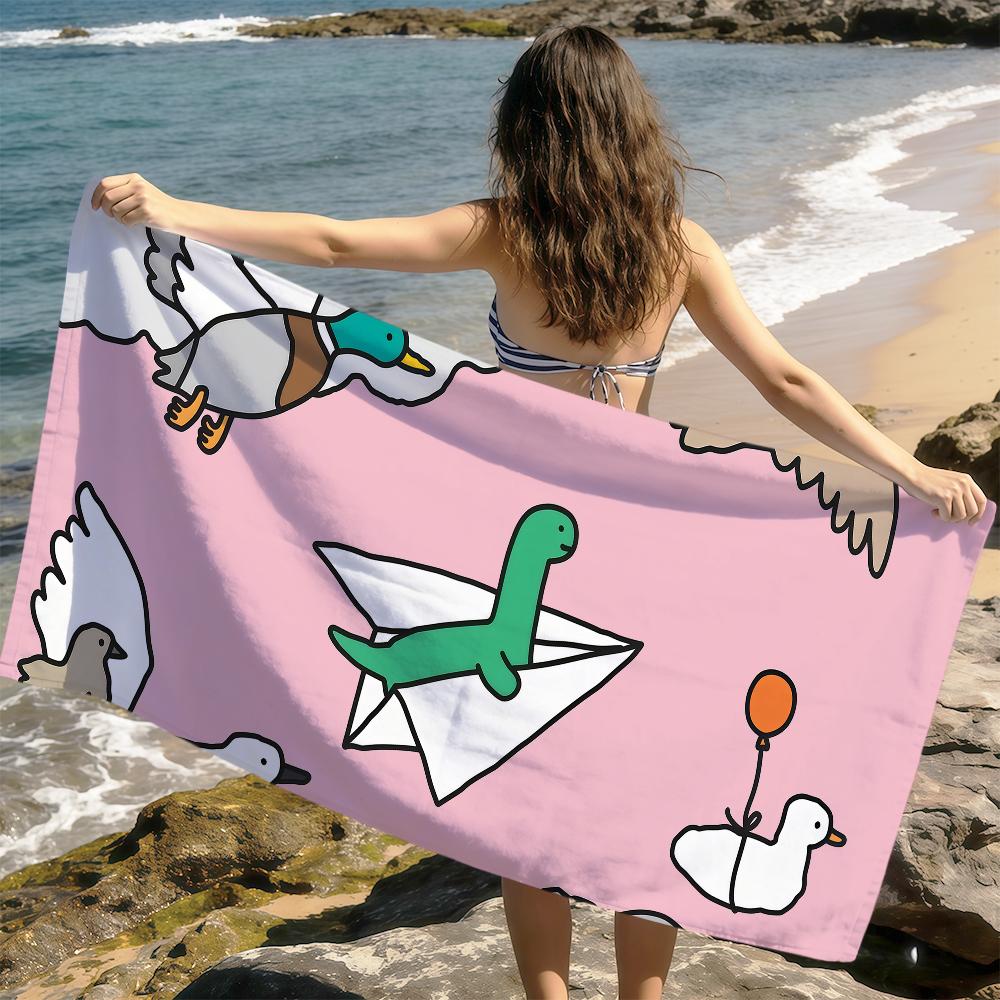 cute funny cartoon art j-Joguman Dinosaur soft Dry Beach Towels Trip Towel swim Summer Holiday Vacation bathing Pool Camp Gift