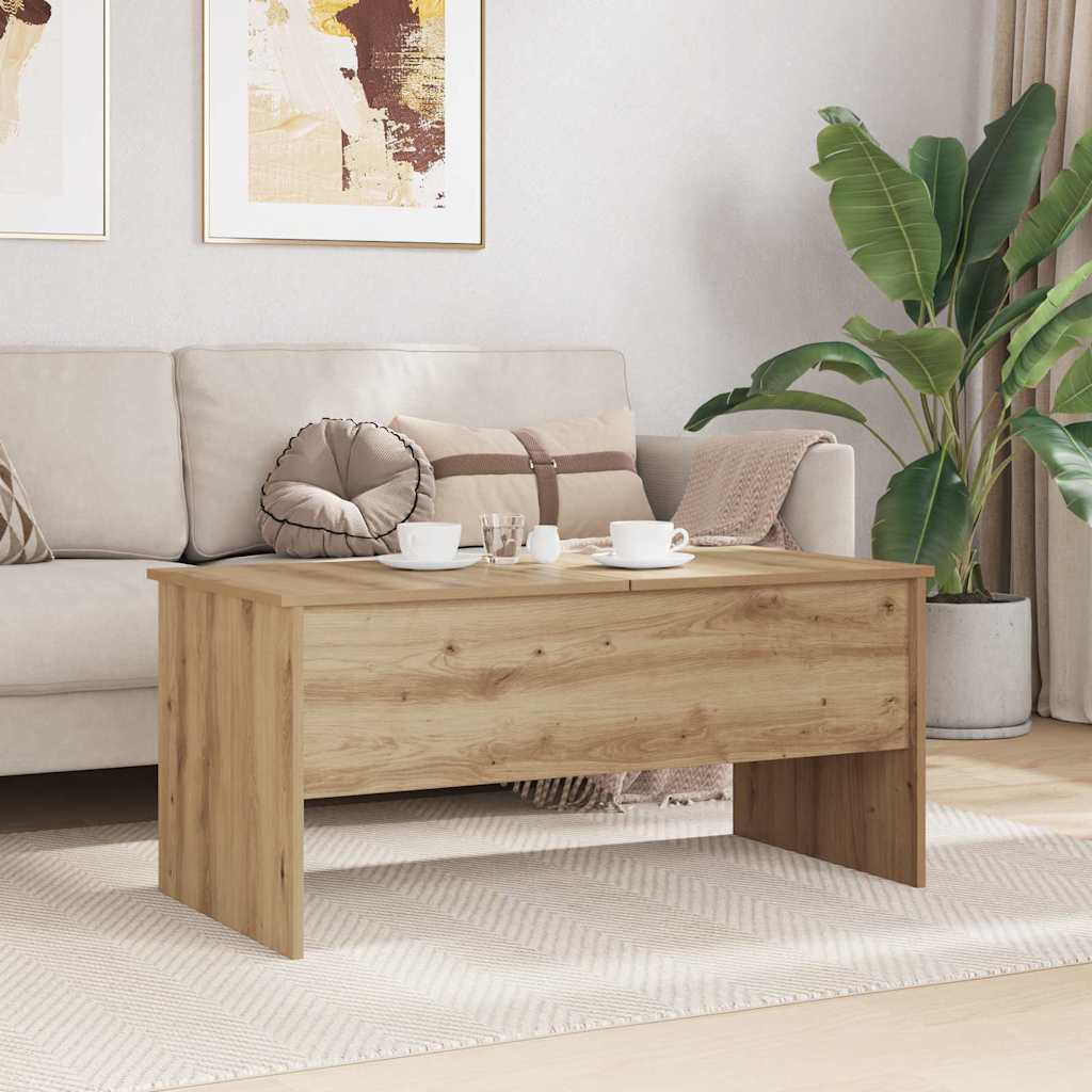 Artisan Oak Coffee Table 102 x 50.5 x 46.5 cm Engineered Wood