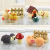 A Set of Three Small and Fresh Micro-landscape Figurines Featuring Puppies, Ducks, Piglets and Hedgehogs