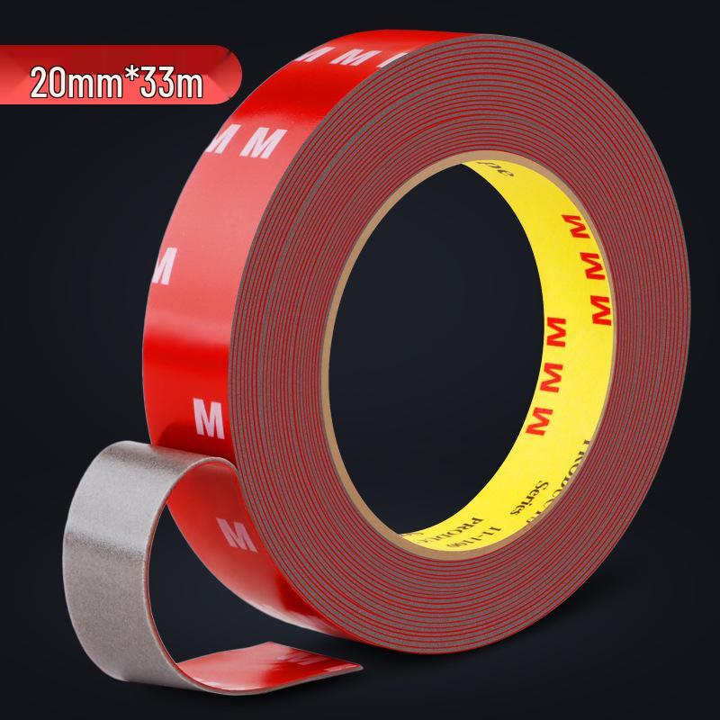 Gray Acrylic Foam Double-Sided Tape: High/Low Temp & Waterproof for Cars, Metal, & Nameplates