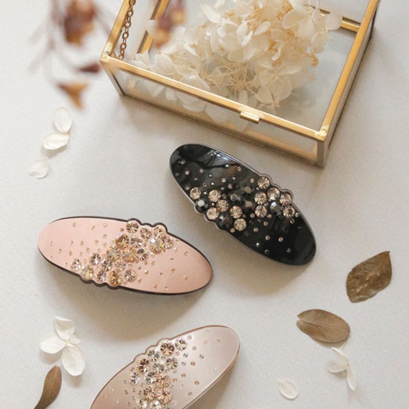 

J.Lauren France Cubic Auto Hair Pin Bh0913 Baby pink