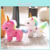 Porte-clés Licorne en Peluche avec Peluche Courte Douce pour Enfants et Adultes