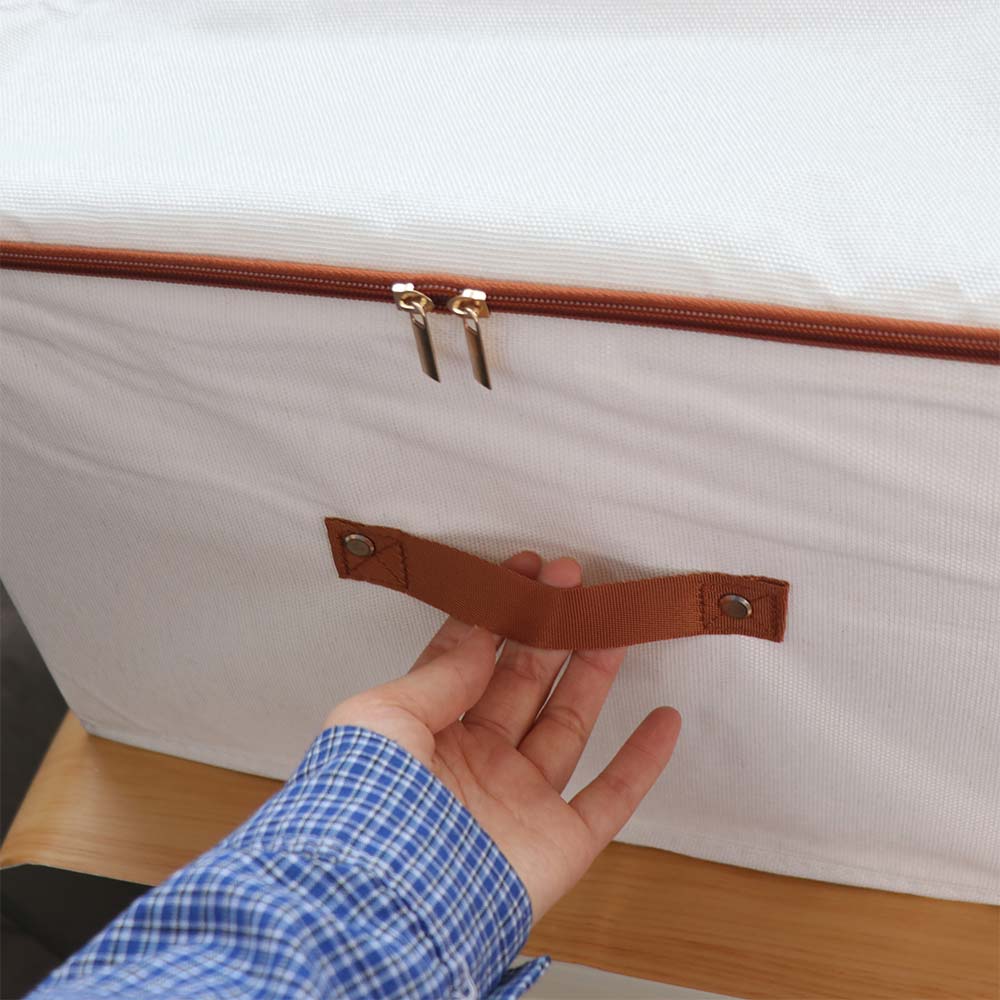 Large Capacity Non-Woven Fabric Organizer Bins with Lid Clothing Storage Basket  Clothes Trousers
