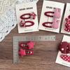 Red Polka Dot Plaid Bow Hair Clip for Children - Versatile Sweet Flower Design