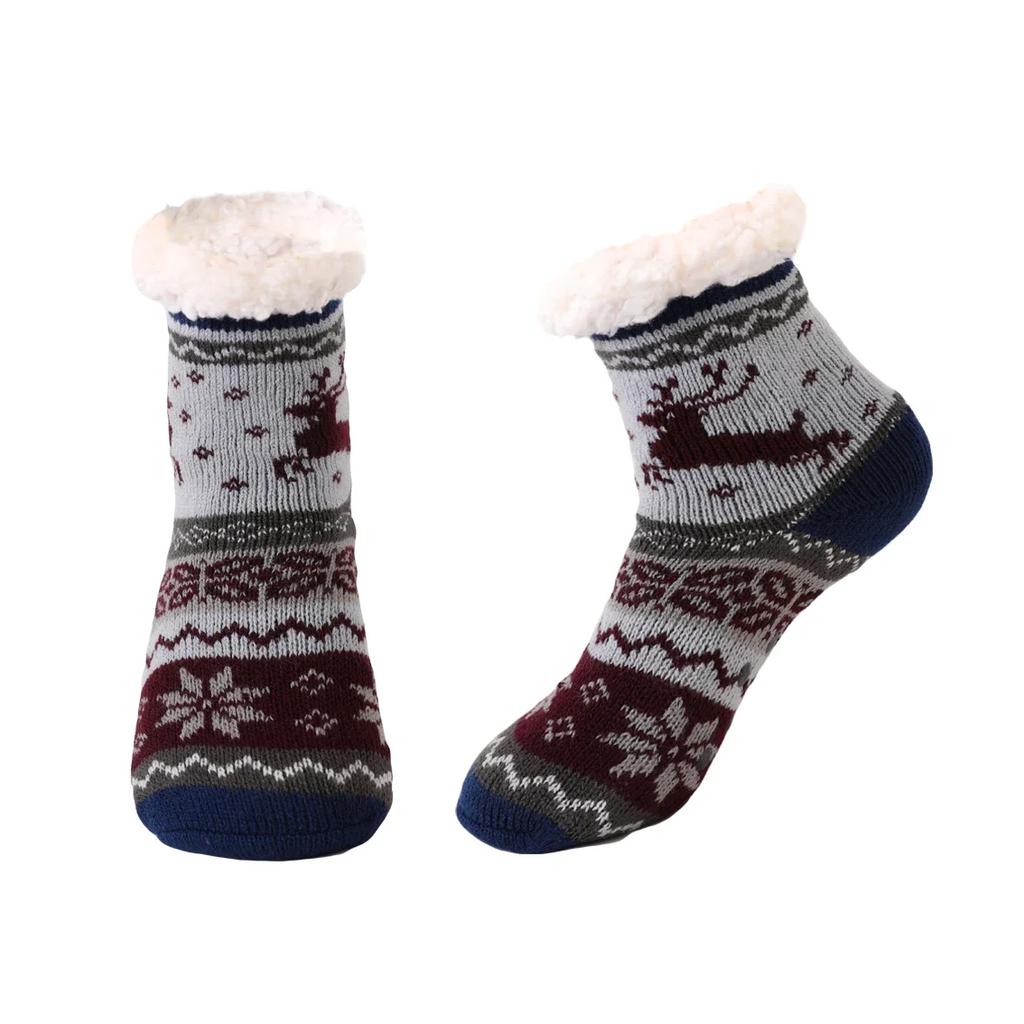 Thermische Flauschige Socken Damen Winter Warme Bodensocken Weiche Damen Haus Indoor Weihnachtsgeschenke Rutschfeste Grip Boden Hausschuhe Socken