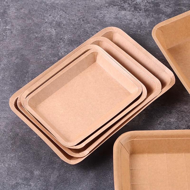 Homeglen Disposable Rectangular Kraft Paper Trays