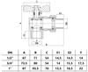 1/2" Angle Ball Water Valve With Screw Connection