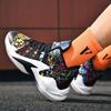 Mode Rosa Graffiti Herren Basketball-Sneakers Print Sportschuhe Herren High Top Rutschfeste Basketballschuhe Herren chaussure basket
