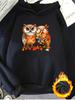 1pc Fashion Women's Autumn/Winter Warm Hooded Sweatshirt - Elegant and Beautiful Y2K Style Owl Print Under Autumn Sunshine Colorfu