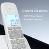 Bisofice Expandable Cordless Phone System with 3 Lines Display Caller ID Support 5 Handsets Connection 50 Phone Book