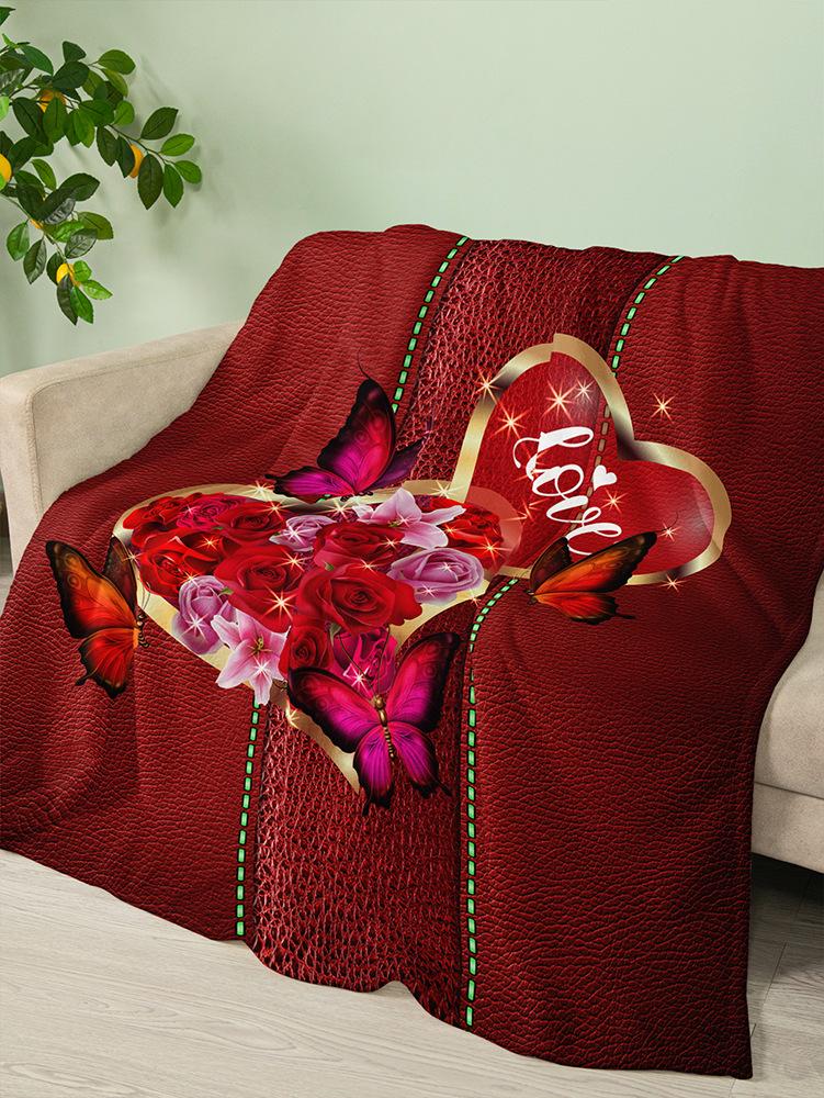 Flannel Blanket Animal Butterfly Dark Wind Blanket Crystal Fleece Blanket Spring And Autumn