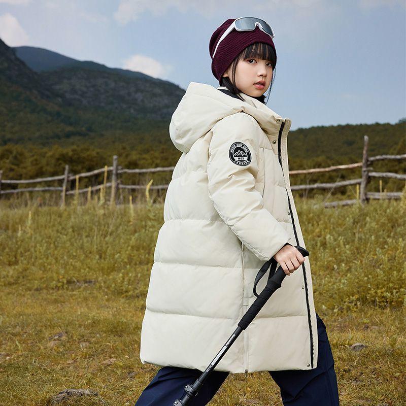 

Детская средней длины утолщенная пуховая куртка, Повседневное пальто для мальчиков, Зимняя пуховая куртка 170