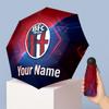 Bologna FC Manual Five Fold 8 Rib Umbrella Support Custom Text, Lightweight Travel Umbrella