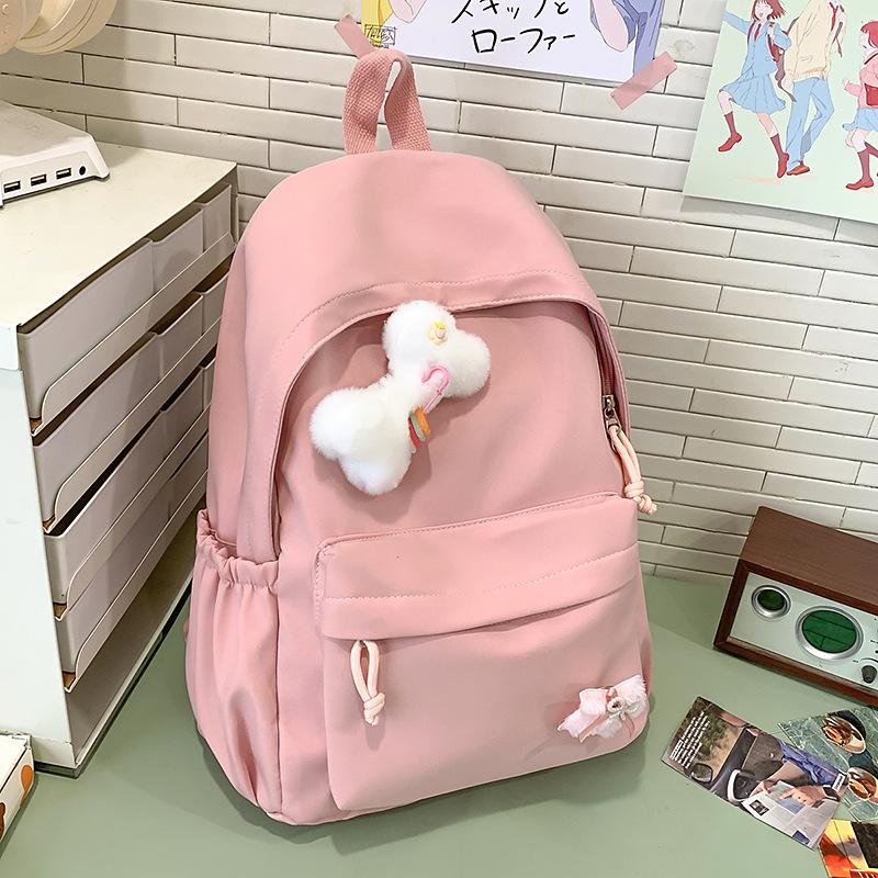 School bag, school bag, female ins style, simple and light campus, Korean version of versatile Mori series chugao backpack