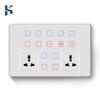 Indian Standard 12-Gang Smart WiFi Wall Light Switch Touch Panel Supports Alexa Google Assistant 16A 240V 234x152mm Size for Tuy