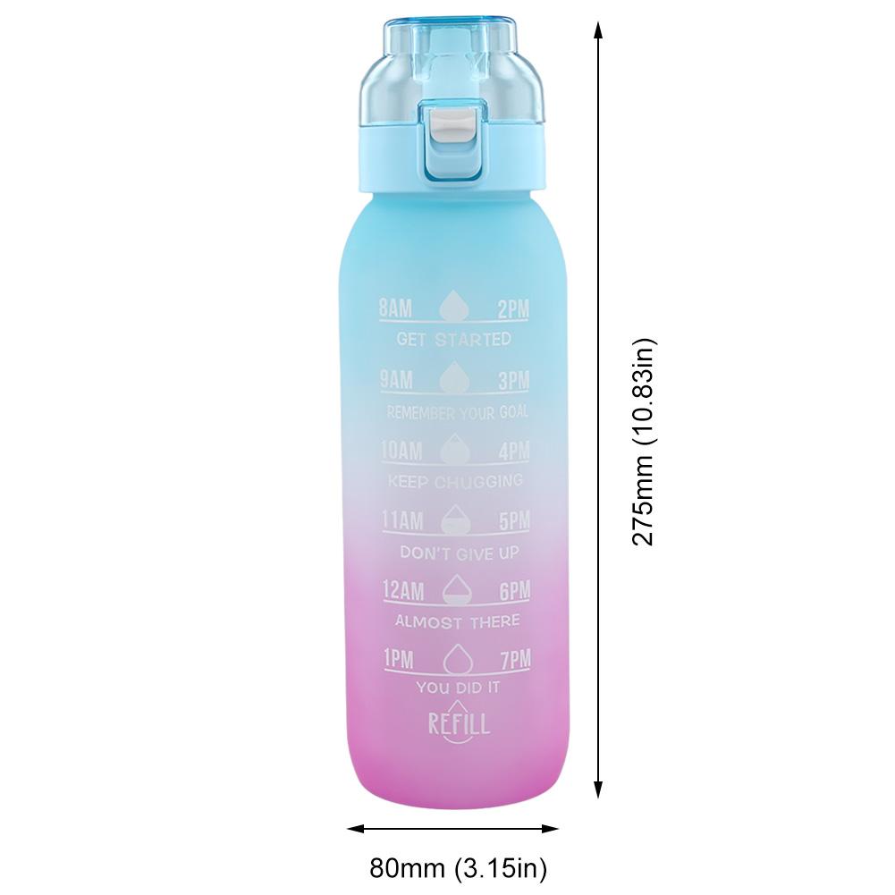 1000ML Fragrance Smelling Water Bottle Portable Air WaterUp Bottle Scent Straw Water Cup with 1/7 Flavor Pod for Outdoor Sports