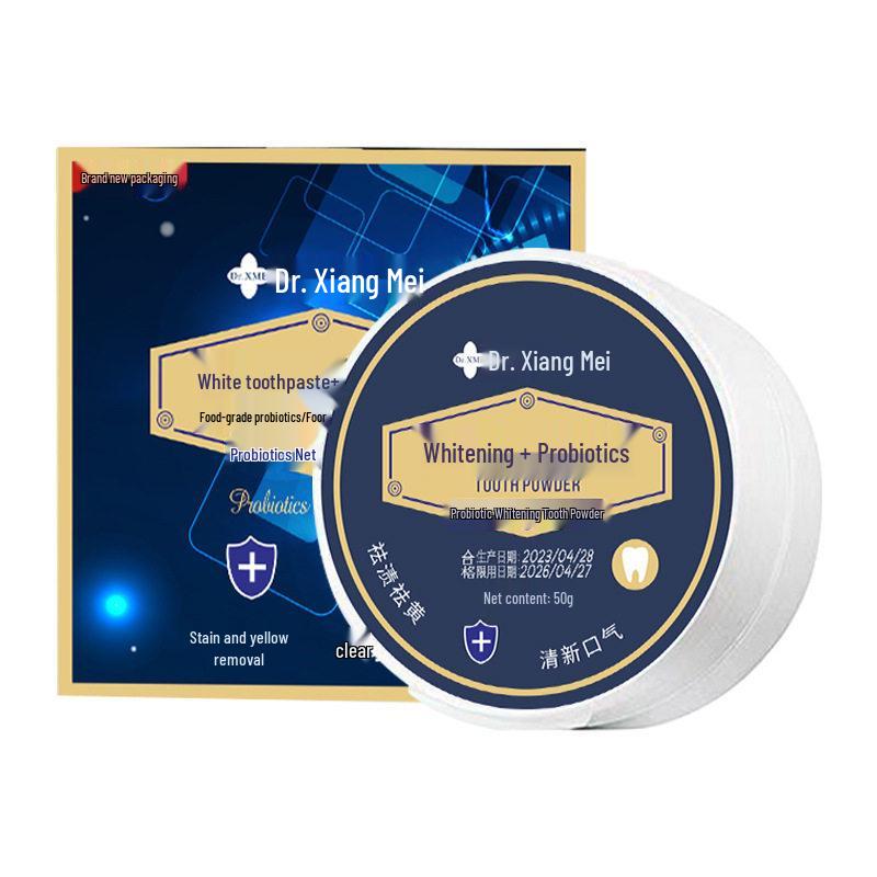 Dr. Mei Probiotic Brightening Tooth Powder - Fast Whitening, Stain Removal, and Fresh Breath