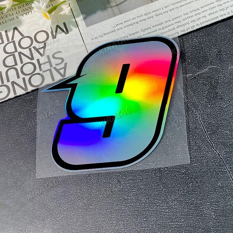 1PC Arabic Numerals Laser Motorcycle Stickers Waterproof for Motorbike Front Fairing Helemt Fender Scooter Bicycle Vinyl Decals